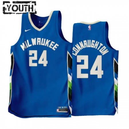 Dres Milwaukee Bucks Pat Connaughton 24 Nike 2022-23 City Edition Plava Swingman - Dječji